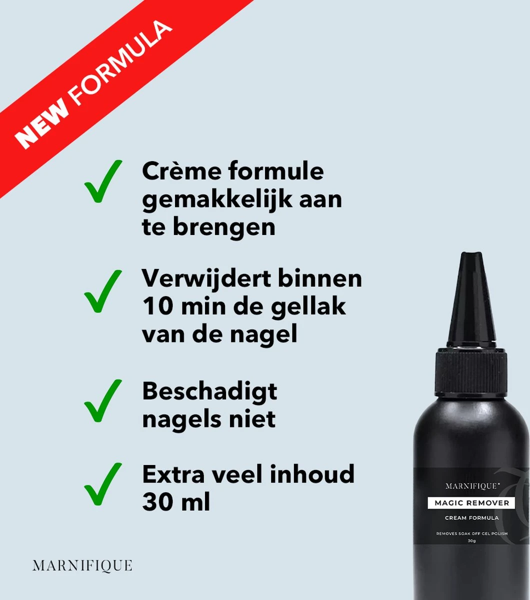Marnifique® - NEW FORMULA - Gellak Cream Remover Set 30 Ml - Gel Polish Remover - Gellak Remover - Gel Polish - Gellak Verwijderen - Gellak Verwijderaar - Nagellak Remover - BIAB Remover - Vijl - Aceton 5 Marnifique® - NEW FORMULA - Gellak Cream Remover Set 30 Ml - Gel Polish Remover - Gellak Remover - Gel Polish - Gellak Verwijderen - Gellak Verwijderaar - Nagellak Remover - BIAB Remover - Vijl - Aceton - Afbeelding 3