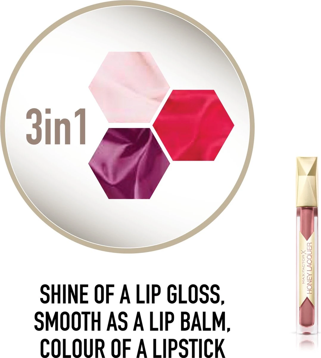 Max Factor Honey Lacquer Gloss Lipgloss - 5 Honey Nude 7 Max Factor Honey Lacquer Gloss Lipgloss - 5 Honey Nude - Afbeelding 5