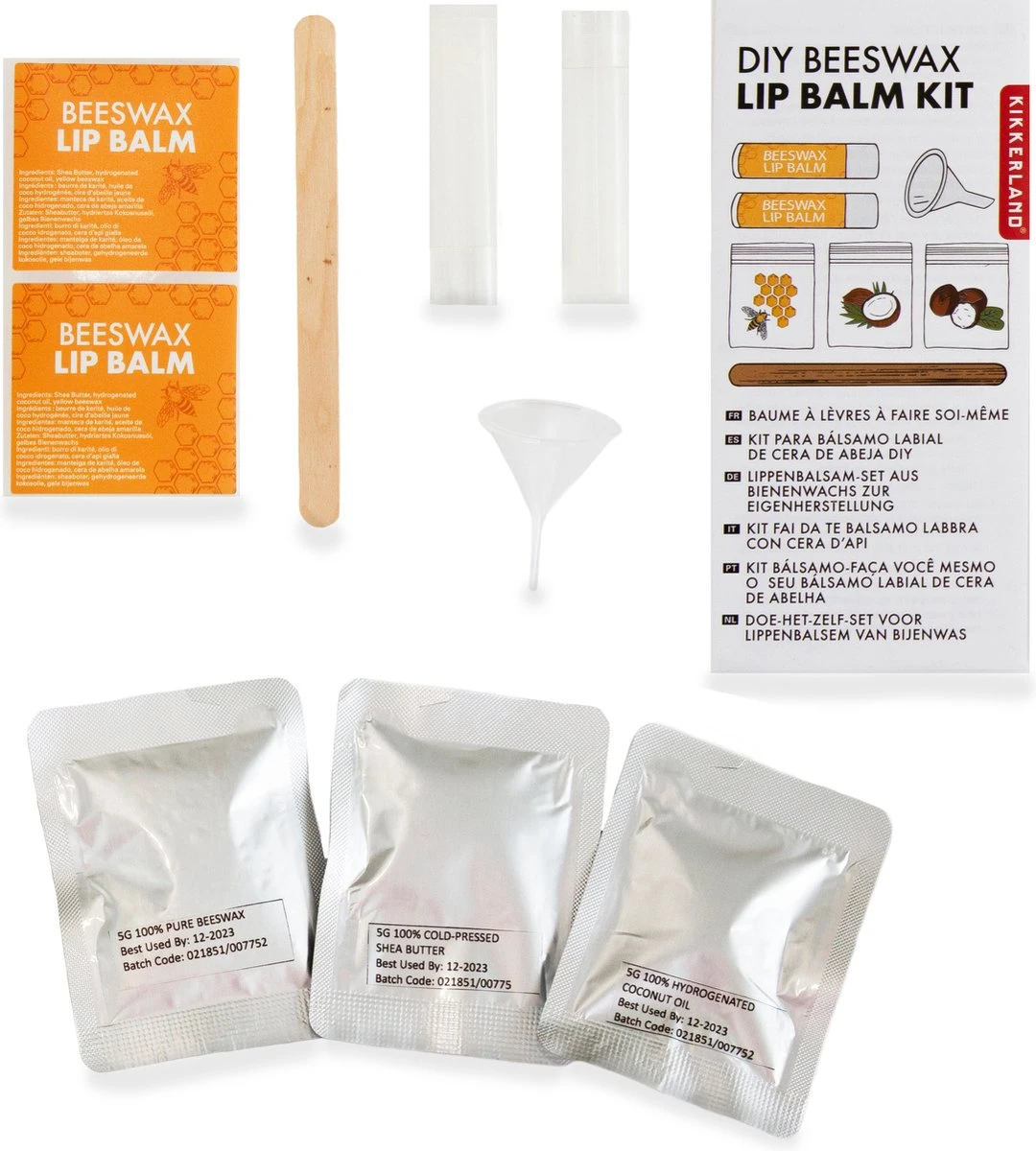 Kikkerland DIY Bijenwas Lip Balsem Kit - Maak Je Eigen Lippenbalsem - 100% Natuurlijk - Voor Twee Balsem Sticks 5 Kikkerland DIY Bijenwas Lip Balsem Kit - Maak Je Eigen Lippenbalsem - 100% Natuurlijk - Voor Twee Balsem Sticks - Afbeelding 3