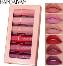 Handaiyan Lipstick Matte - Set Van 6 Kleuren - Lippenstift - Langhoudend - Make Up