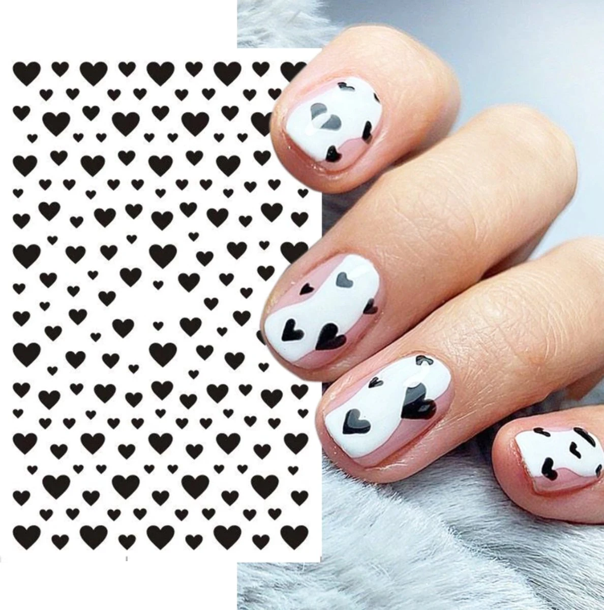 PRO-Deals | Nagelstickers | Nagel Stickers Hartjes | Kleur Zwart | Nail Art 3D Stickers | Nagelstickers Kinderen | Nagel Decoratie 5 PRO-Deals | Nagelstickers | Nagel Stickers Hartjes | Kleur Zwart | Nail Art 3D Stickers | Nagelstickers Kinderen | Nagel Decoratie - Afbeelding 3