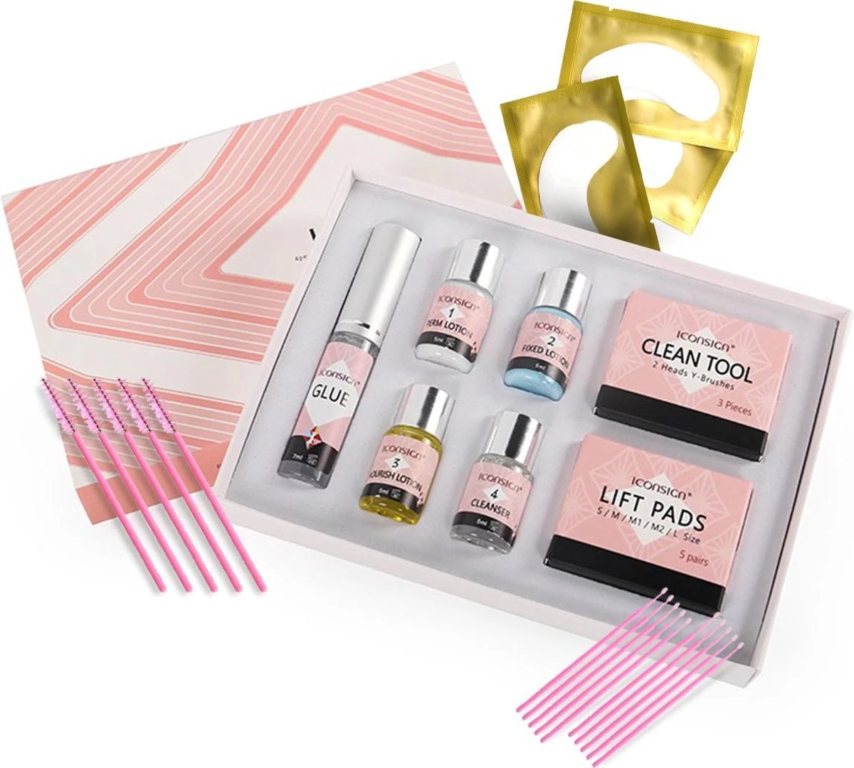 Wimperlifting Set - Lash Lift Kit Met Sterke Lijm - Wimperserums Met Wenkbrauw Gel - Lash Lift Set - Wimperkruller 5 Wimperlifting Set - Lash Lift Kit Met Sterke Lijm - Wimperserums Met Wenkbrauw Gel - Lash Lift Set - Wimperkruller - Afbeelding 3