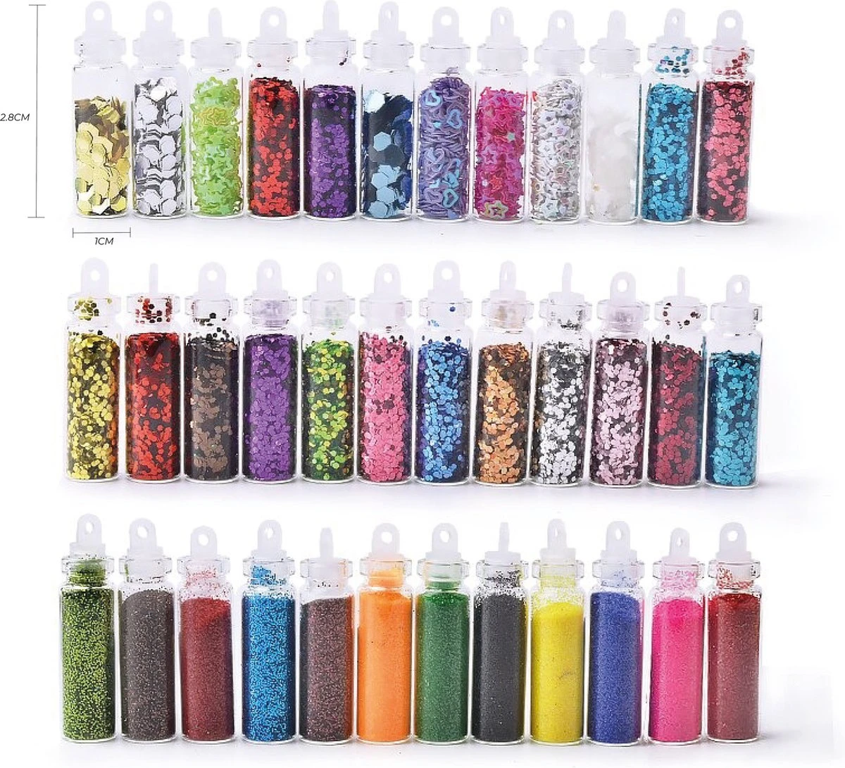 Merkloos 48 Verschillende Flesjes Nagel Decoratie Met Glitters En Sticker - Nail Art - Nagelversiering - Cadeau Tip 11 Merkloos 48 Verschillende Flesjes Nagel Decoratie Met Glitters En Sticker - Nail Art - Nagelversiering - Cadeau Tip - Afbeelding 9