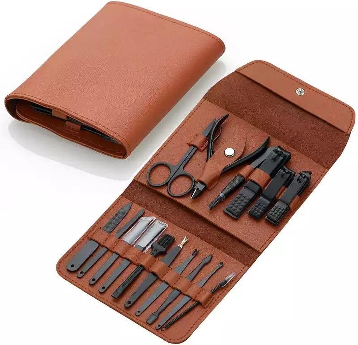 16 Delig Manicure Set Met Gezichtsmasker- Nagelset -Nagelvijl - Nagelknipper- Nagelschaar - Pincet- Manicureset Met Luxe Etui Voor Nagel 6 16 Delig Manicure Set Met Gezichtsmasker- Nagelset -Nagelvijl - Nagelknipper- Nagelschaar - Pincet- Manicureset Met Luxe Etui Voor Nagel - Afbeelding 4