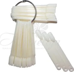 Tipwaaier - Color Pops - Nagel Waaier - Nagel Display - Nail Art Tips - 50 Tips Op Ring NATUREL KORT