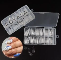 Royala 110 - Waterdrop Binnen En Buiten Full Frosted - Full Cover - Nageltips - Nepnagels - Plaknagels - In Assortimentsbox - 120 Stuks 12 Maten - Voor Gellak Acrylnagellak En PolyGel Nagels - Royala Frosted Tips Line -Maybelline Shop 1200x1180 21