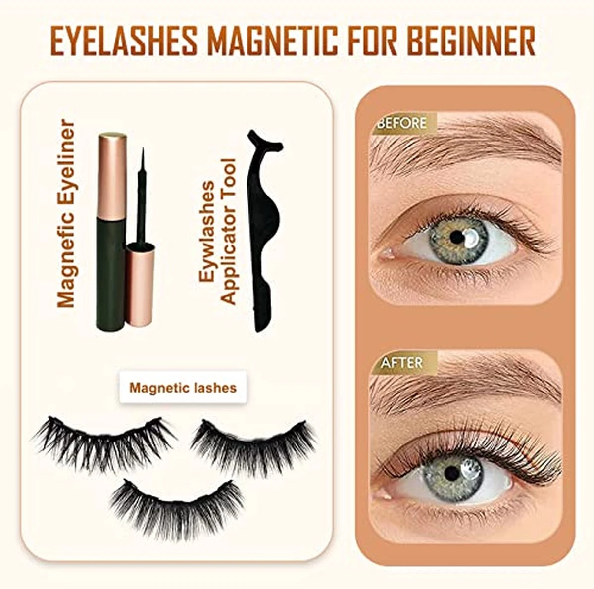 24 Magnetische Wimpers Met Eyelinerkit / 12 Paar- Herbruikbare Magnetische Wimpers - Natuurlijk Ogende Wimperspakket, 2 Buizen Magnetische Eyeliner, 3D Magnetische Nepwimperskit Met Wimperpincet - Magnetische Wimpers 9 24 Magnetische Wimpers Met Eyelinerkit / 12 Paar- Herbruikbare Magnetische Wimpers - Natuurlijk Ogende Wimperspakket, 2 Buizen Magnetische Eyeliner, 3D Magnetische Nepwimperskit Met Wimperpincet - Magnetische Wimpers - Afbeelding 7