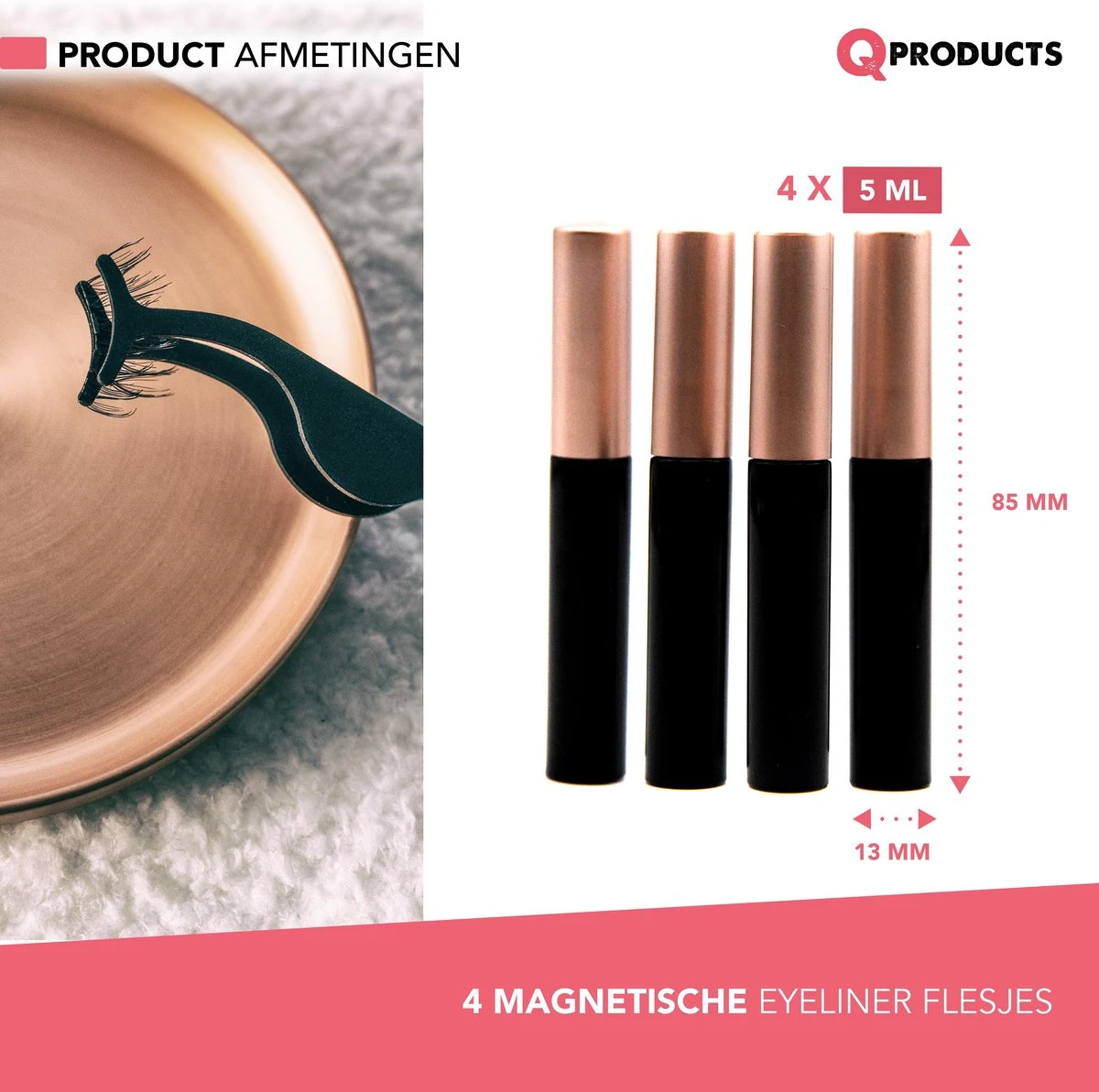 Qproducts Magnetische Wimpers - Nepwimpers - Wimperset Van 10 Wimpers 4 Eyeliners En Pincet - Inclusief Wimper Bewaardoos Met Ingebouwd Spiegeltje - Magneet Wimpers - Magnetic Lashes 5 Qproducts Magnetische Wimpers - Nepwimpers - Wimperset Van 10 Wimpers 4 Eyeliners En Pincet - Inclusief Wimper Bewaardoos Met Ingebouwd Spiegeltje - Magneet Wimpers - Magnetic Lashes - Afbeelding 3