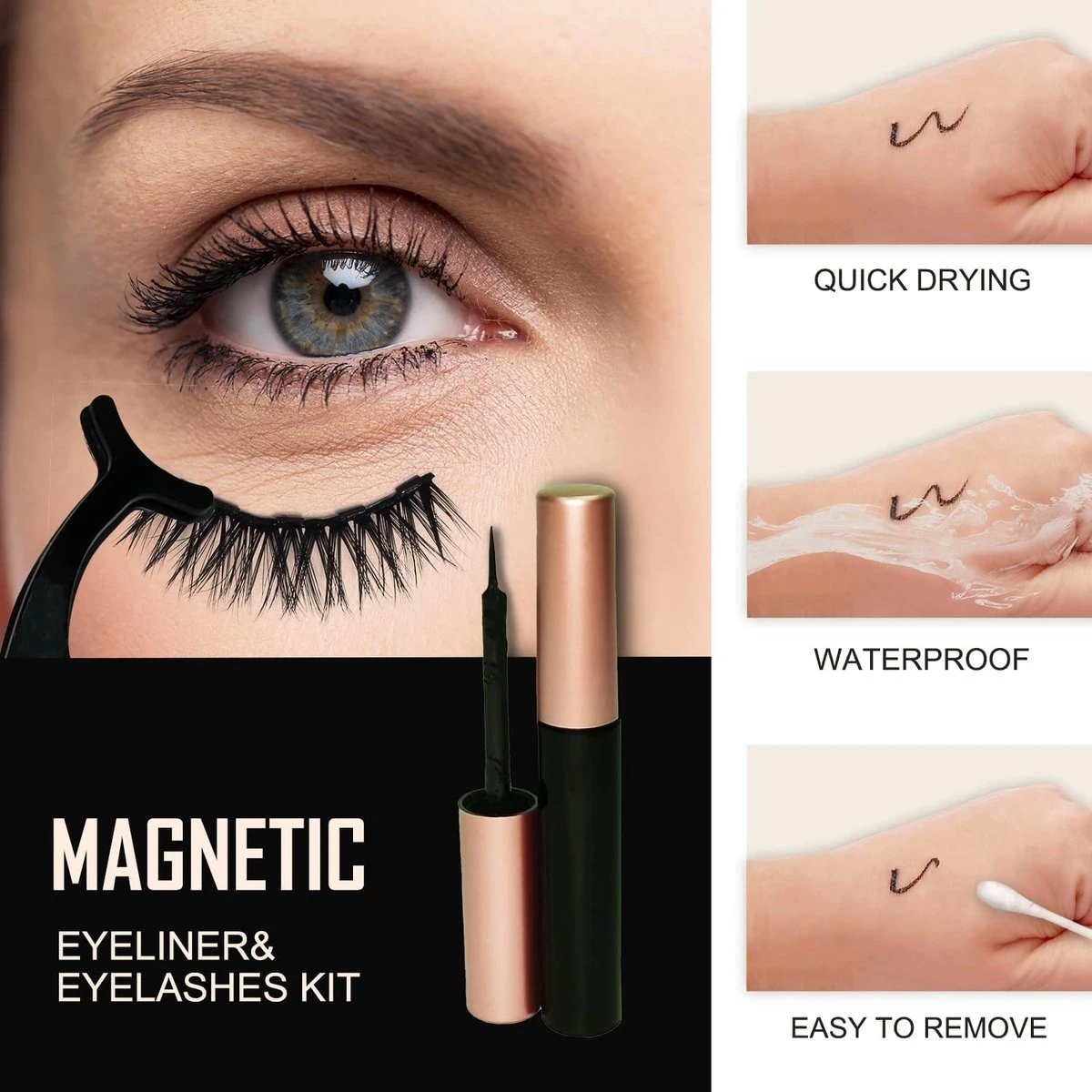 24 Magnetische Wimpers Met Eyelinerkit / 12 Paar- Herbruikbare Magnetische Wimpers - Natuurlijk Ogende Wimperspakket, 2 Buizen Magnetische Eyeliner, 3D Magnetische Nepwimperskit Met Wimperpincet - Magnetische Wimpers 5 24 Magnetische Wimpers Met Eyelinerkit / 12 Paar- Herbruikbare Magnetische Wimpers - Natuurlijk Ogende Wimperspakket, 2 Buizen Magnetische Eyeliner, 3D Magnetische Nepwimperskit Met Wimperpincet - Magnetische Wimpers - Afbeelding 3