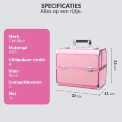 Confibel Cosmetica Koffer - Make Up Koffer Uitklapbaar - 5 Opbergbakken Make-up Koffer - Beautycase/Visagiekoffer /Cosmeticakoffer /Beautycase/ Nagelstylistekoffer - Roze 16 Confibel Cosmetica Koffer - Make Up Koffer Uitklapbaar - 5 Opbergbakken Make-up Koffer - Beautycase/Visagiekoffer /Cosmeticakoffer /Beautycase/ Nagelstylistekoffer - Roze -Maybelline Shop 1200x1200 1702