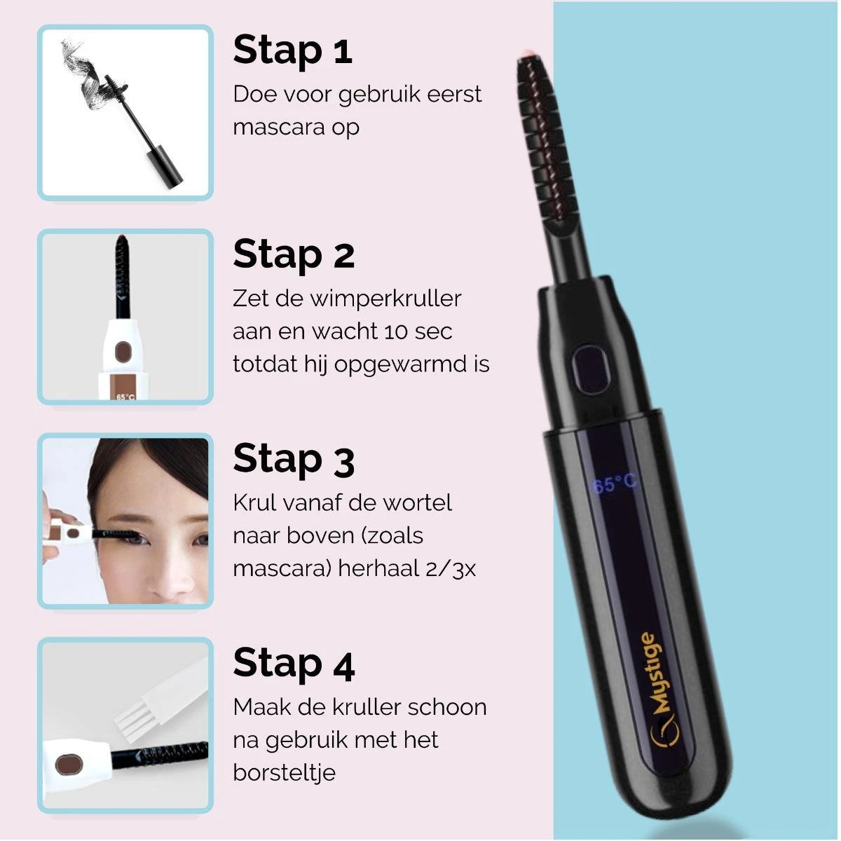 3-Delige Elektrische Wimperkruller Set – Incl. Wimperserum & Wimperborstel – Wimperlifting Set – Lash Lift – Lange, Gekrulde En Volle Wimpers – Eyelash Curler 6 3-Delige Elektrische Wimperkruller Set – Incl. Wimperserum & Wimperborstel – Wimperlifting Set – Lash Lift – Lange, Gekrulde En Volle Wimpers – Eyelash Curler - Afbeelding 4