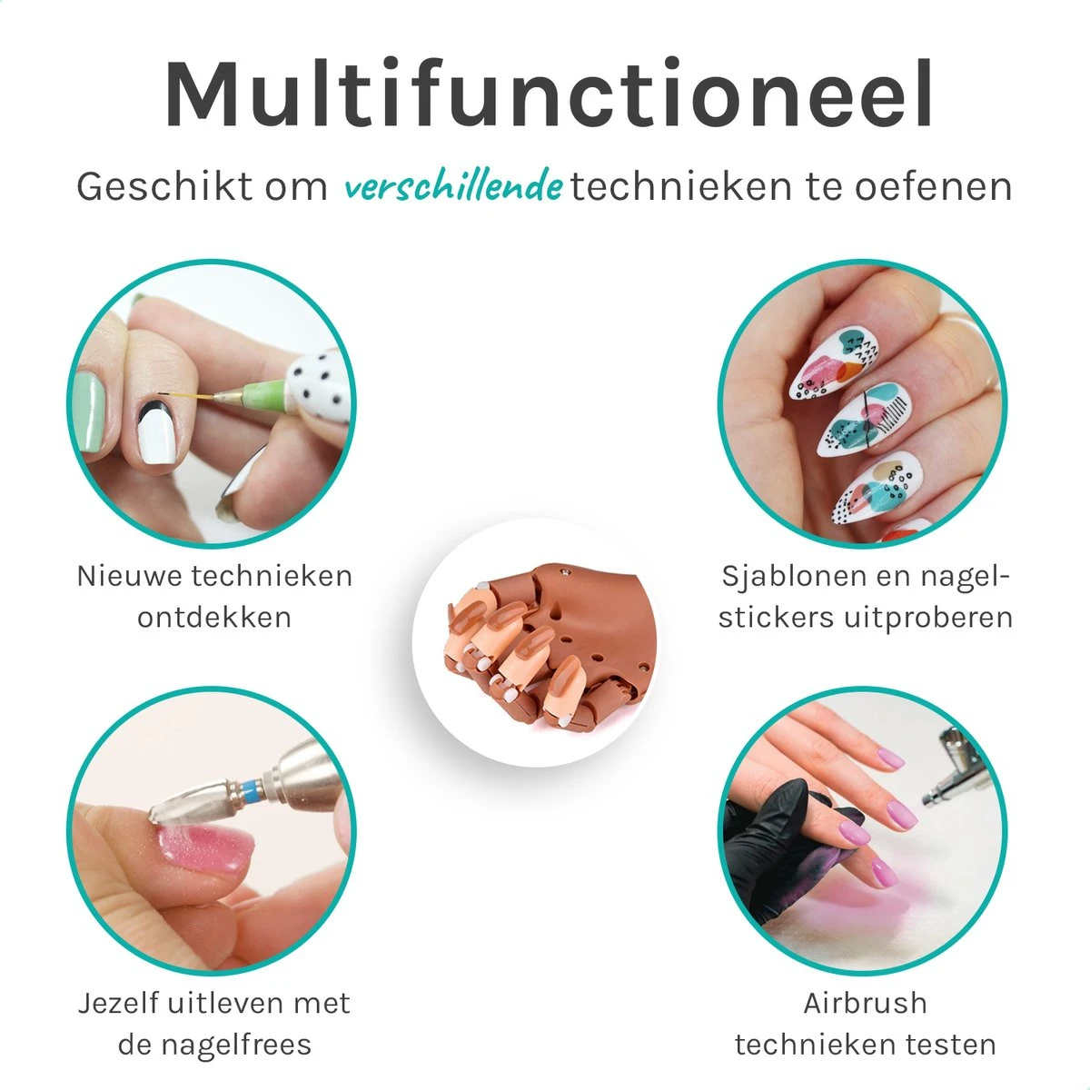 Nagel Tips - Oefenhand Nageltips - Kunstnagels - Nailtrainer - Nail Tips - 100 Stuks 6 Nagel Tips - Oefenhand Nageltips - Kunstnagels - Nailtrainer - Nail Tips - 100 Stuks - Afbeelding 4