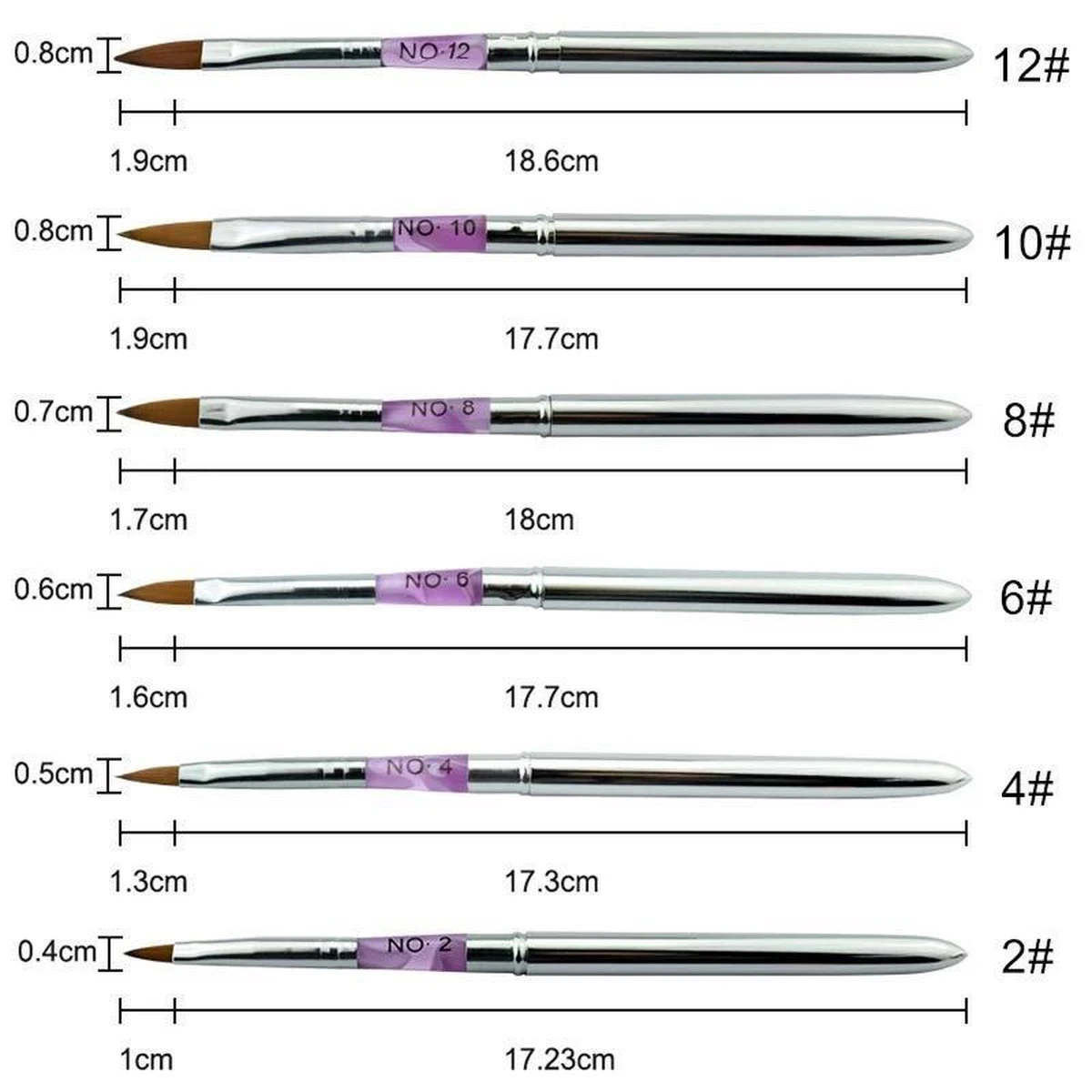 Kwalitatieve Acryl Penseel - Nageldecoratie Pen - #10 Pink Diamond 7 Kwalitatieve Acryl Penseel - Nageldecoratie Pen - #10 Pink Diamond - Afbeelding 5