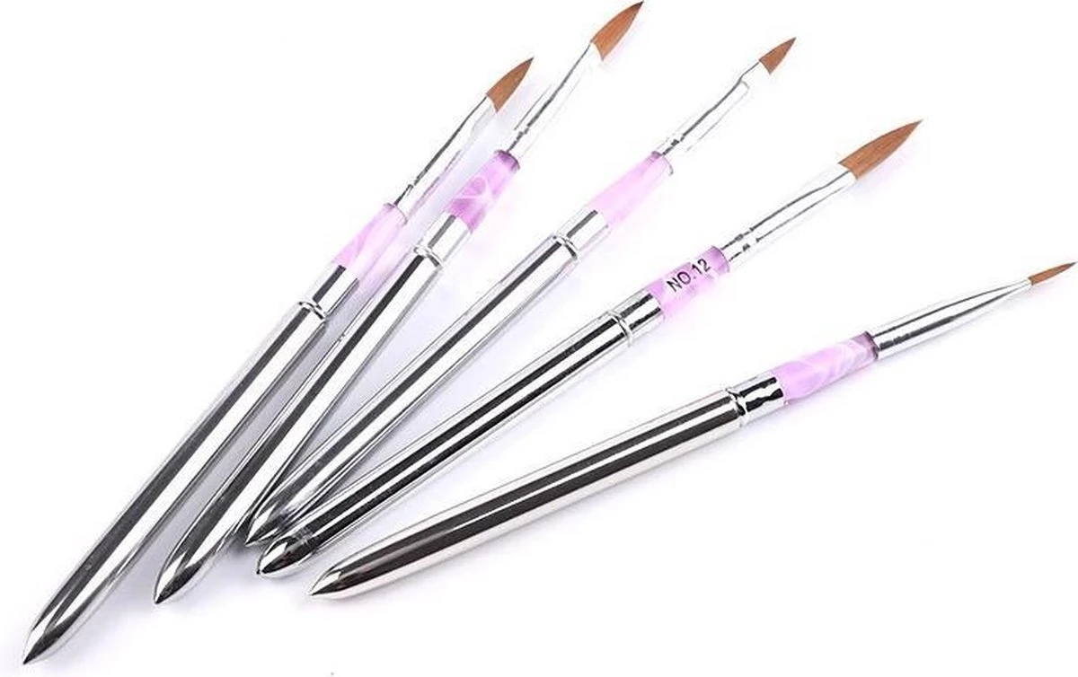 Kwalitatieve Acryl Penseel - Nageldecoratie Pen - #10 Pink Diamond 4 Kwalitatieve Acryl Penseel - Nageldecoratie Pen - #10 Pink Diamond - Afbeelding 2