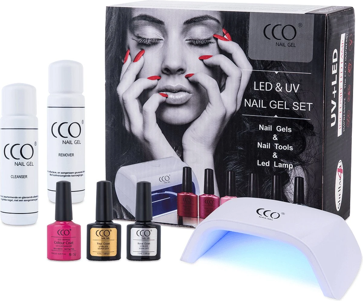 CCO Gellak Starterspakket - Gel Nagellak - Basis Met 18Watt Led Lamp - 1 Kleur CCO Rose Bud 40511 3 CCO Gellak Starterspakket - Gel Nagellak - Basis Met 18Watt Led Lamp - 1 Kleur CCO Rose Bud 40511
