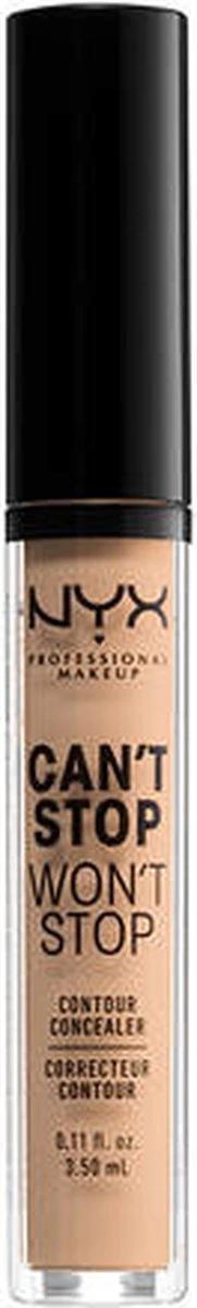 NYX Professional Makeup - Can't Stop Won't Stop Concealer - Natural 5 NYX Professional Makeup - Can't Stop Won't Stop Concealer - Natural - Afbeelding 3