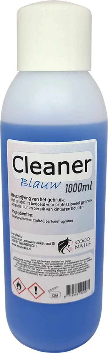 ClaudiaNails Cleaner Blauw 1000 Ml 3 ClaudiaNails Cleaner Blauw 1000 Ml