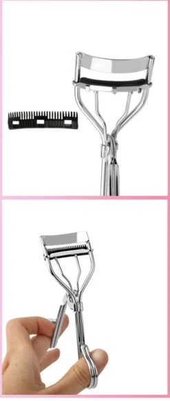 INTER-ESQUE® Wimperkruller - Eyelash Curler + 3x Gratis Extra Siliconen Pad & 3x Extra Kam - Zilver -Maybelline Shop 510x1200 8
