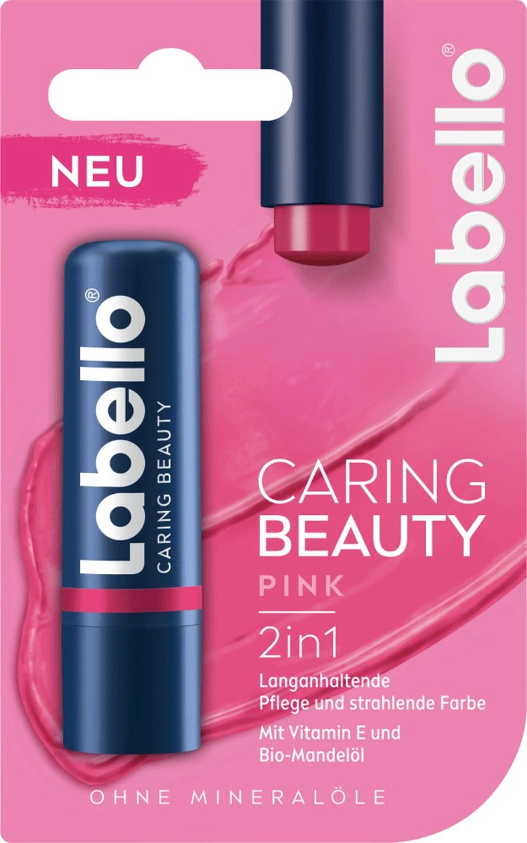 Labello Lippenbalsem Caring Beauty Pink 3 Labello Lippenbalsem Caring Beauty Pink