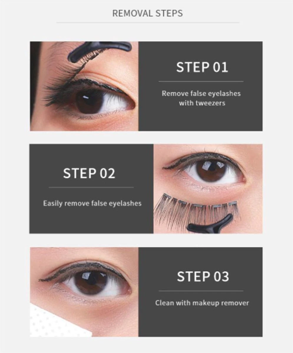 DW4Trading Magnetische Wimpers Met Eyeliner Set - Herbruikbaar - 5 Paar - Zwart 5 DW4Trading Magnetische Wimpers Met Eyeliner Set - Herbruikbaar - 5 Paar - Zwart - Afbeelding 3